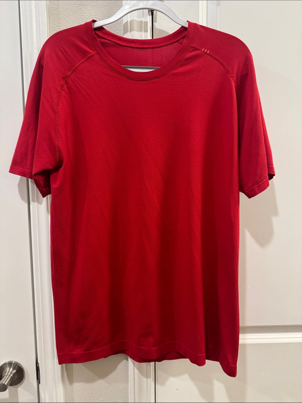 Men's Lulu Lemon Red Short-Sleeve Athletic Tee